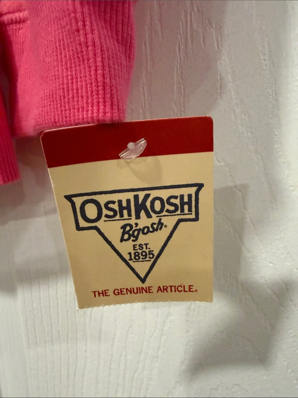 NWT OshKosh B'gosh  Bright Pink Hooded Zip-Up Fleece Jacket Sz 12 Silver Logo